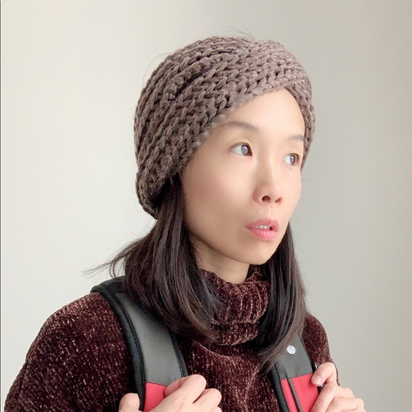 Chunky Cozy Knitted Headband - FAWN - Picture 3 of 10